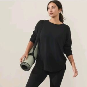 ATHLETA Presence Key Hole Back Sweatshirt Sz S